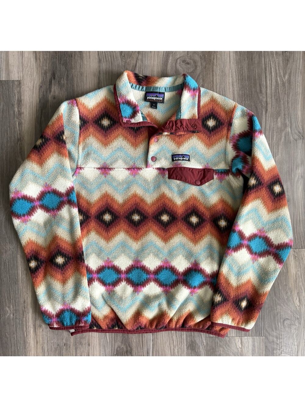 Patagonia Synchilla Snap-T Fleece Pullover Women’s Size S Timber Twist Aztec